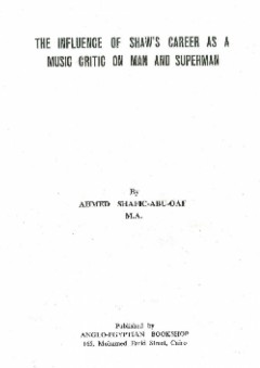 The Influence Of Shaw's career As A Music Critic On Man And Superman