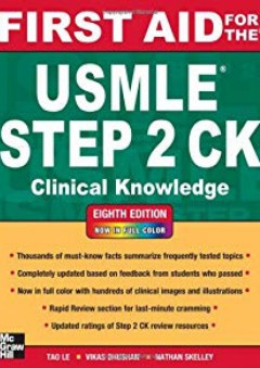 First Aid for the USMLE Step 2 CK, Eighth Edition (First Aid USMLE)